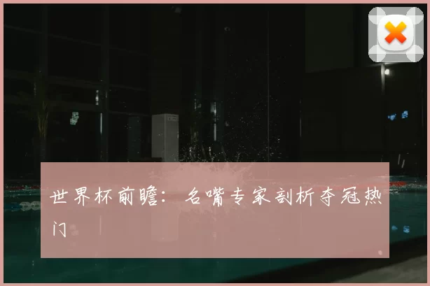 世界杯前瞻：名嘴专家剖析夺冠热门